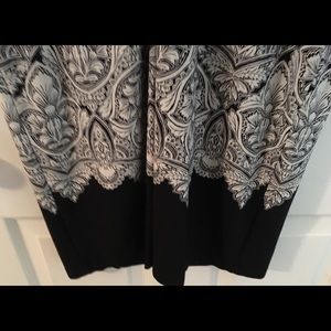 Liz Claiborne long sleeve black / white dress